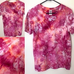 Pink and Orange Tie Dye Tee by Dye Trying Co.